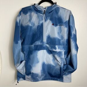 Champion Tie Dye Cloud Print Windbreaker Jacket Mens Small Boys XL 18/20 NWT